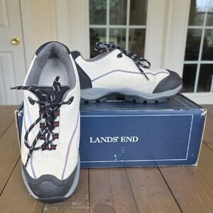 Lands' End Women's Waterproof Windfall Shoes Ivory/Black 8.5 Medium